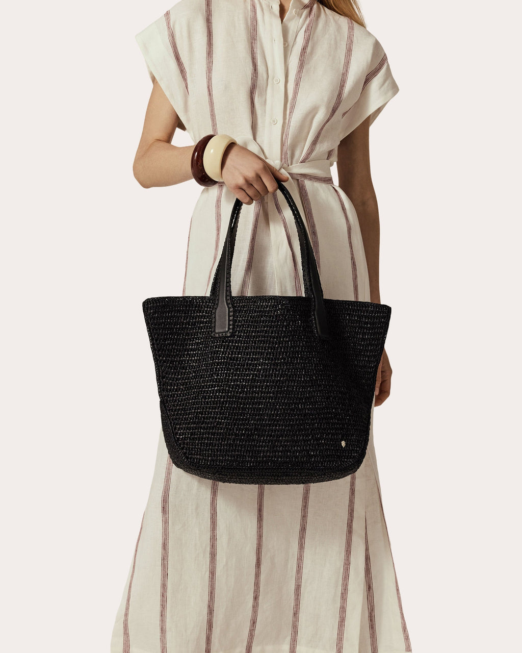 Liyoni Crocheted Raffia Tote Bag