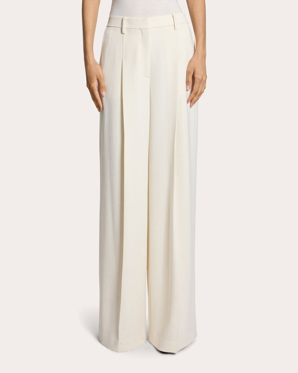 Admiral Crepe Pleated Wide-Leg Trousers
