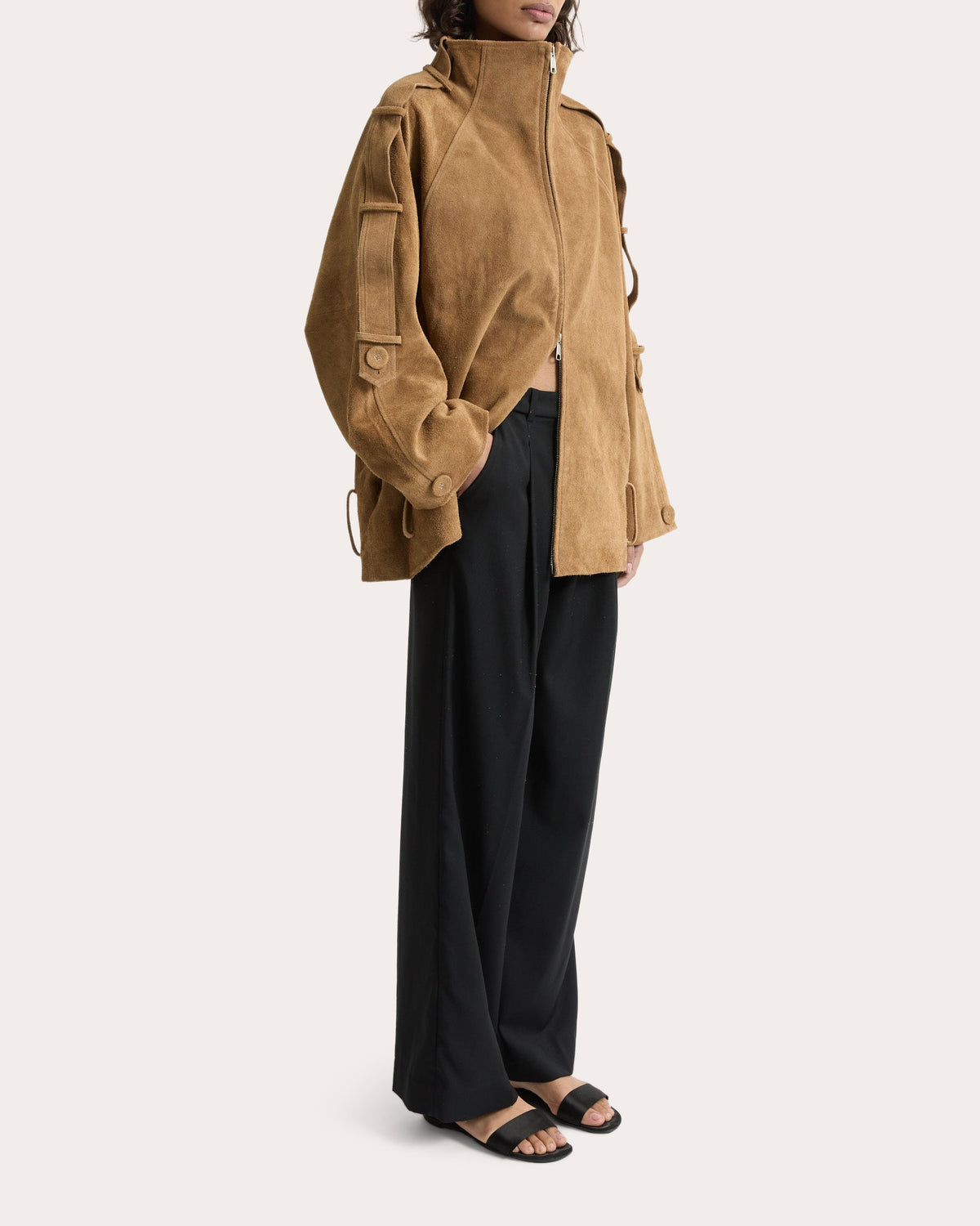 Sara Oversized Suede Jacket