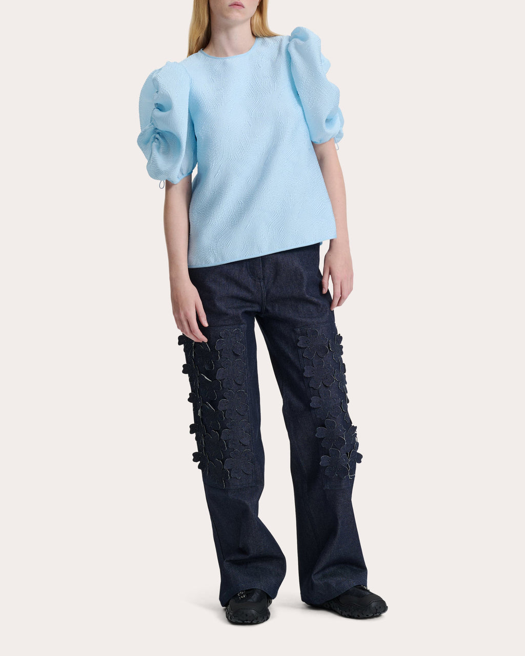 Amari Shirred Matelassé Top