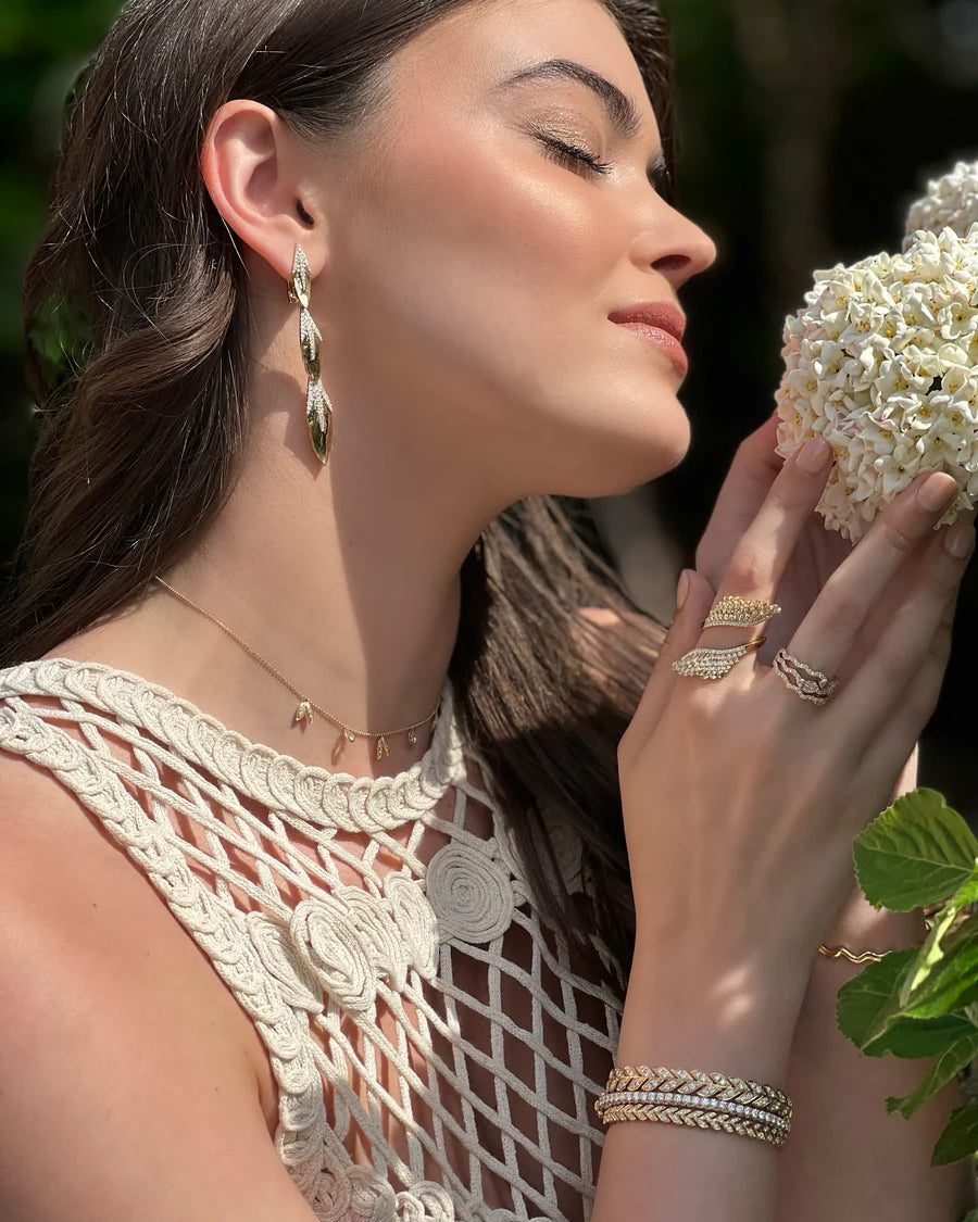Diamond & 18k Gold Árvore Convertible Earrings