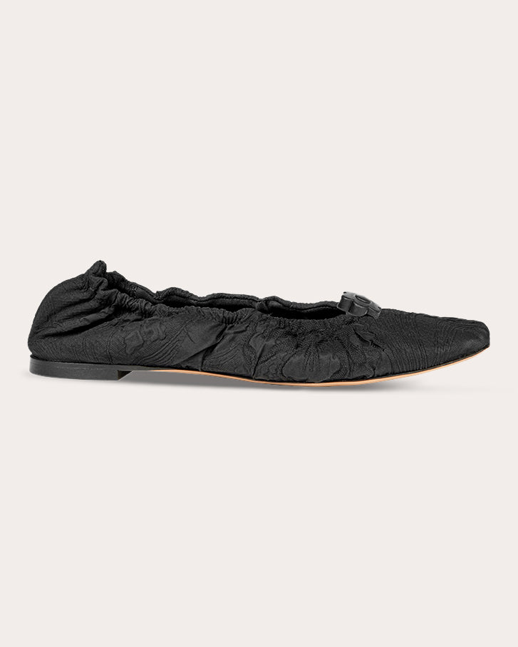 Orbella Faux Patent-Leather Ballet Flat