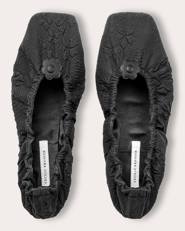 Orbella Faux Patent-Leather Ballet Flat