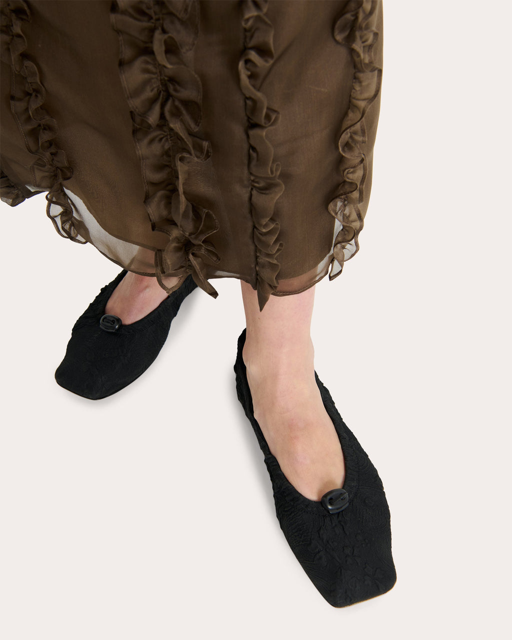 Orbella Faux Patent-Leather Ballet Flat