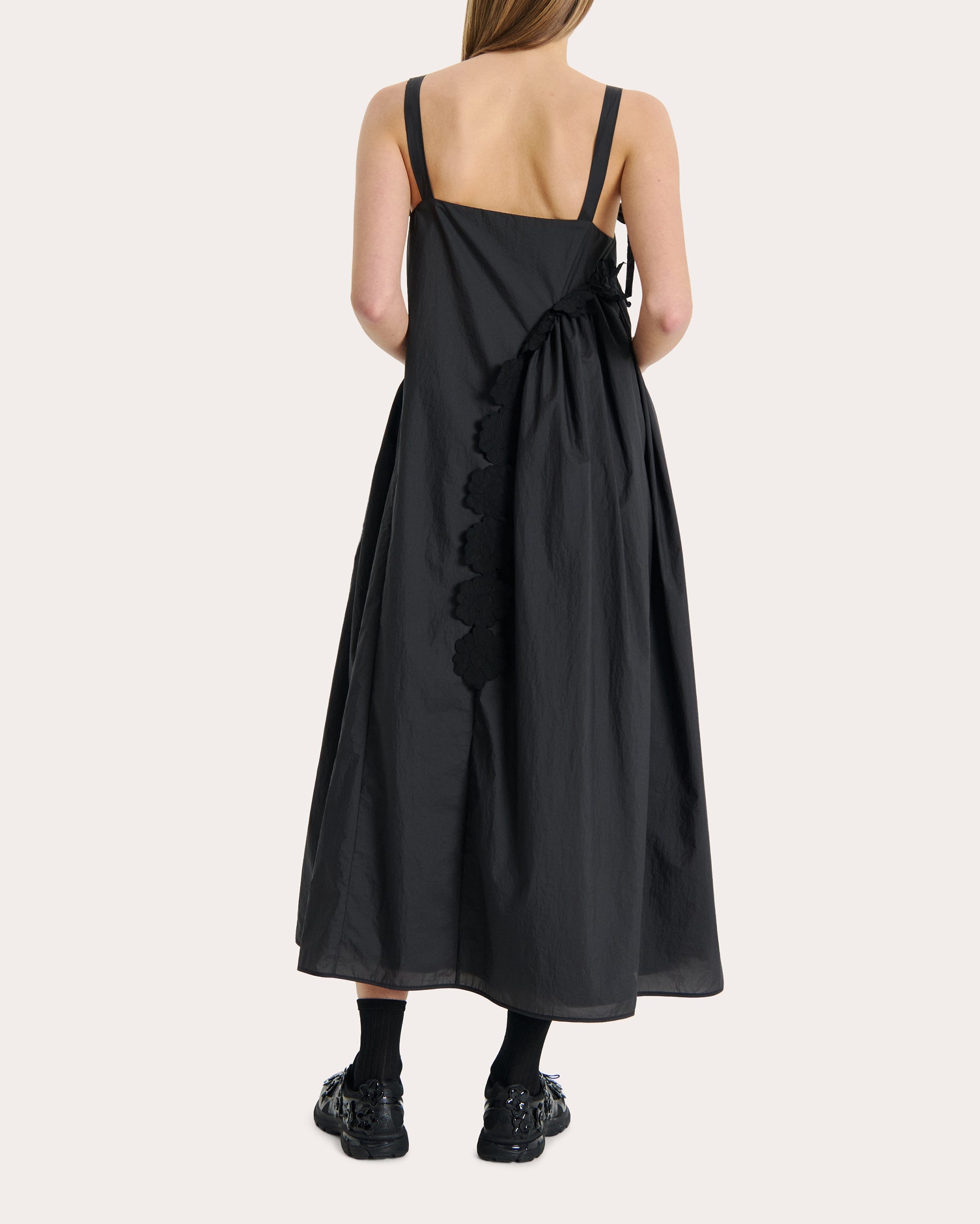 Oaklyn Floral-Appliquéd Nylon Midi Dress