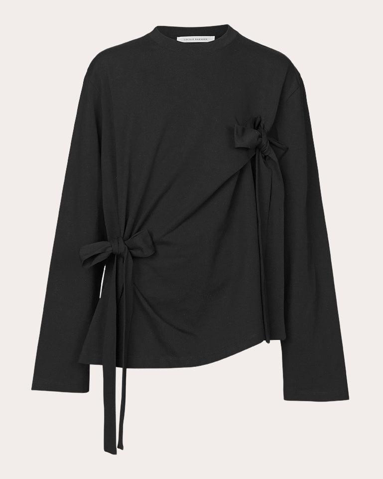 October Knotted Cotton-Jersey Top