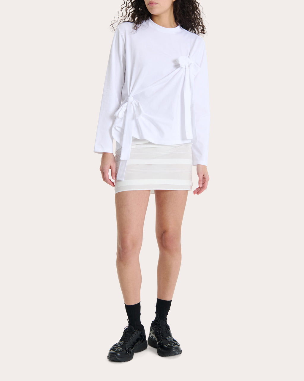 October Knotted Cotton-Jersey Top