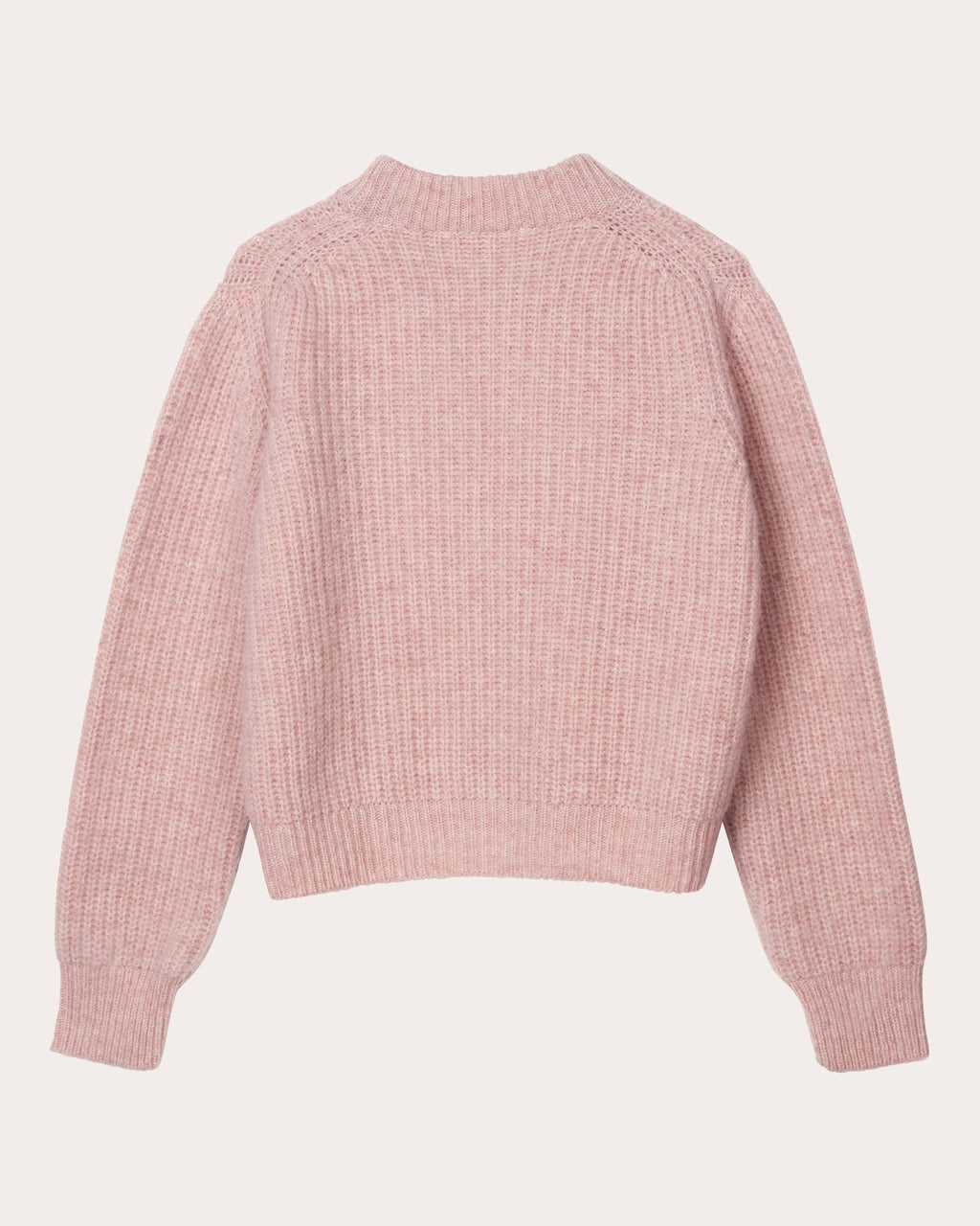 Bega Floral Appliqué Wool Mock Neck Sweater