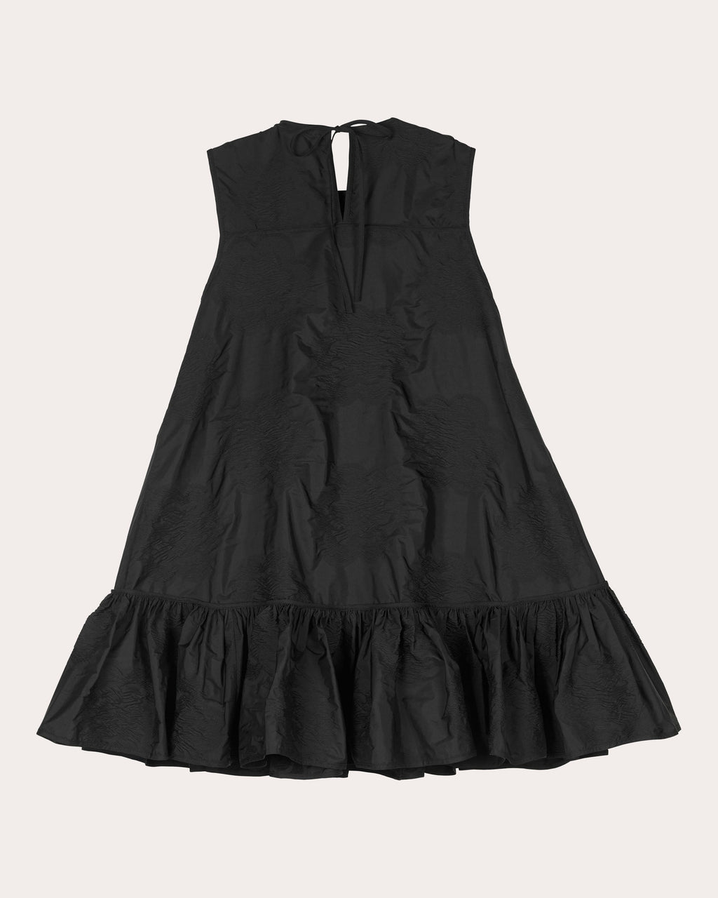 Lala Borus Jacquard Ruffle Shift Dress