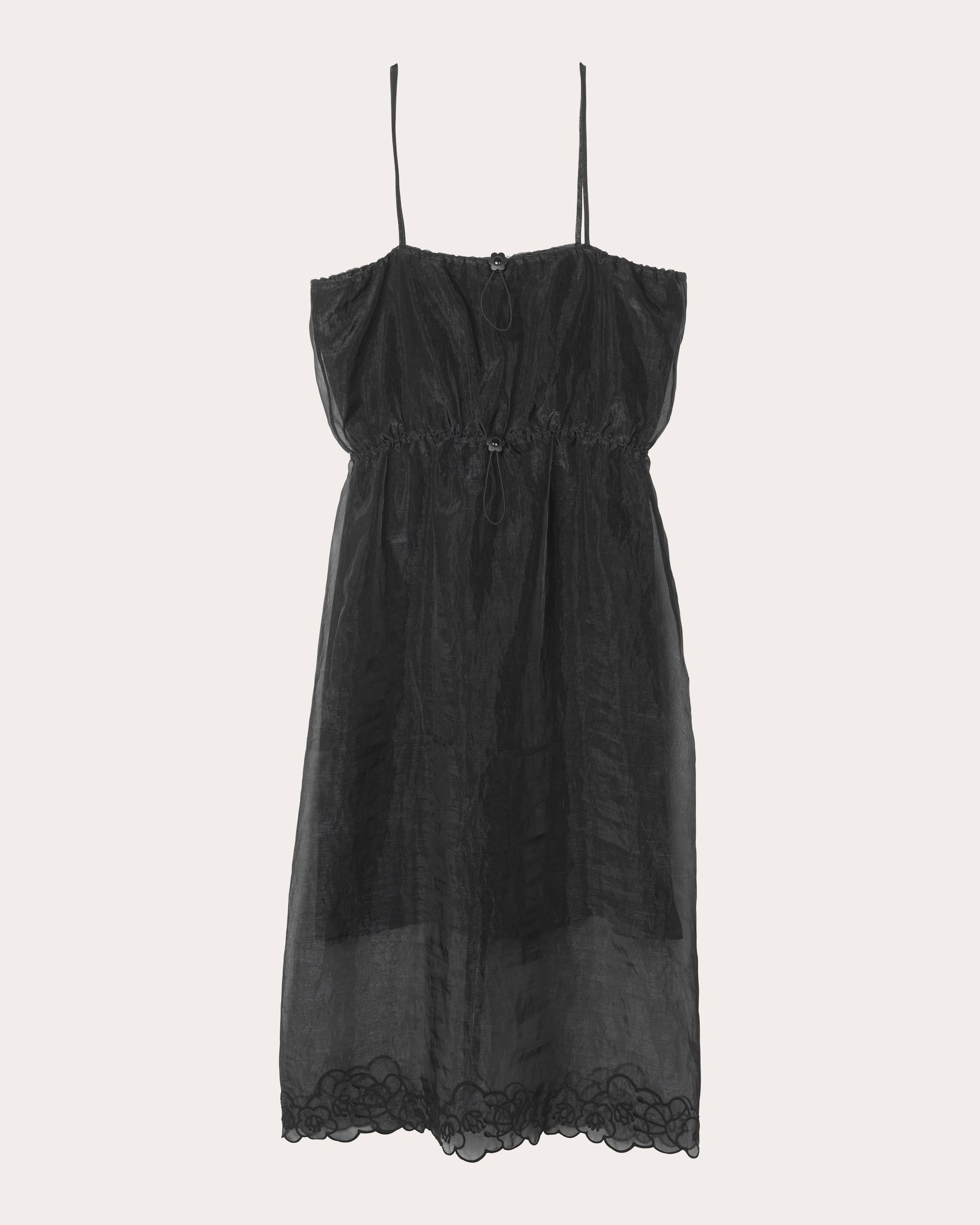 Barr Embroidered Floral Liquid Myrtia Slip Dress