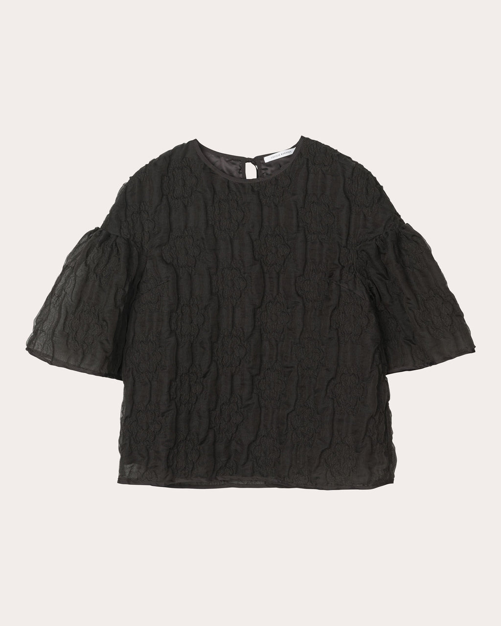 Bryndis Matelassé Gathered Empire-Waist Top