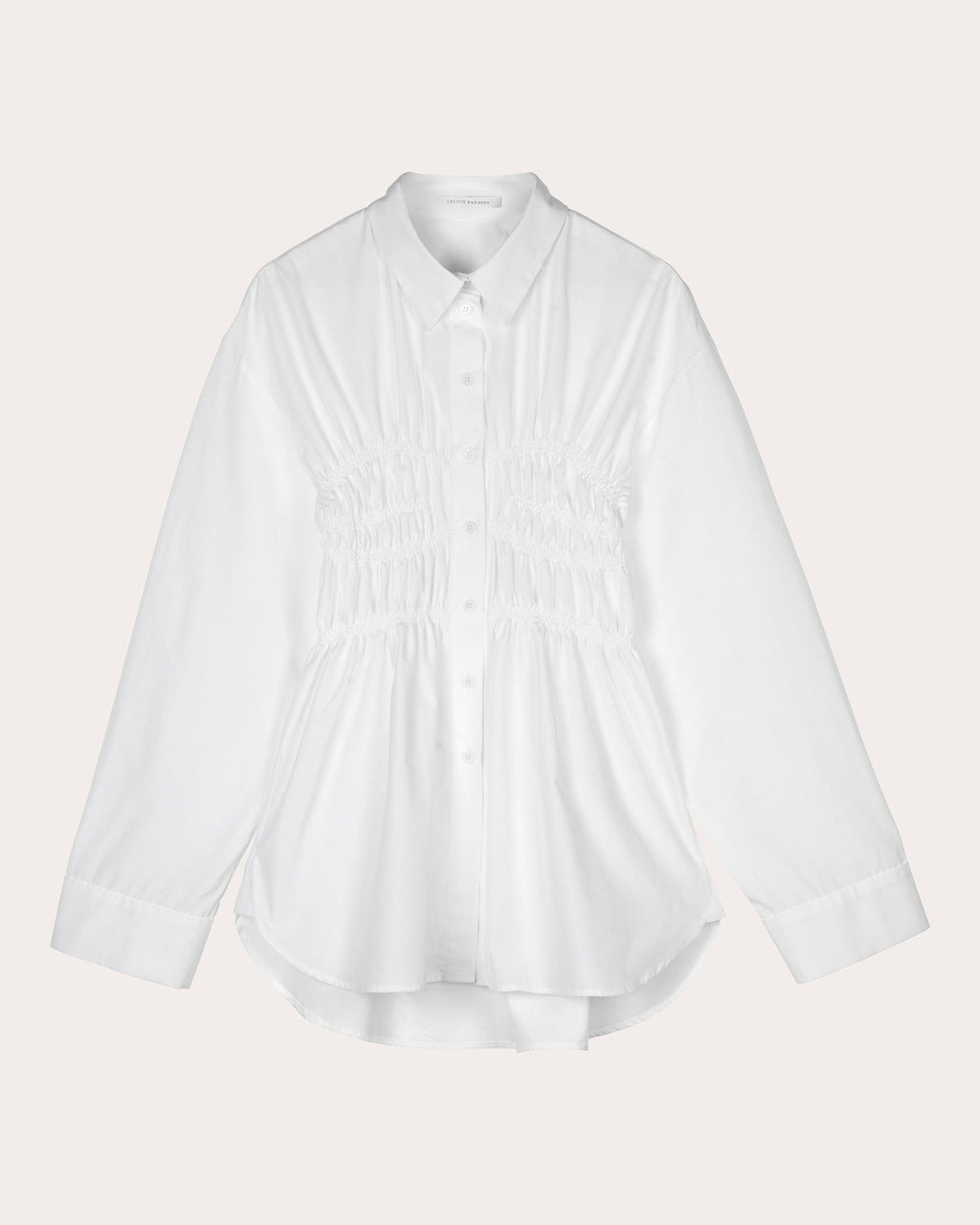 Braxton Ruched Cotton Button-Up