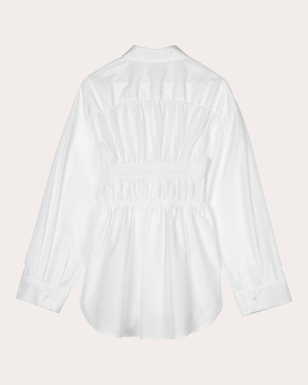 Braxton Ruched Cotton Button-Up