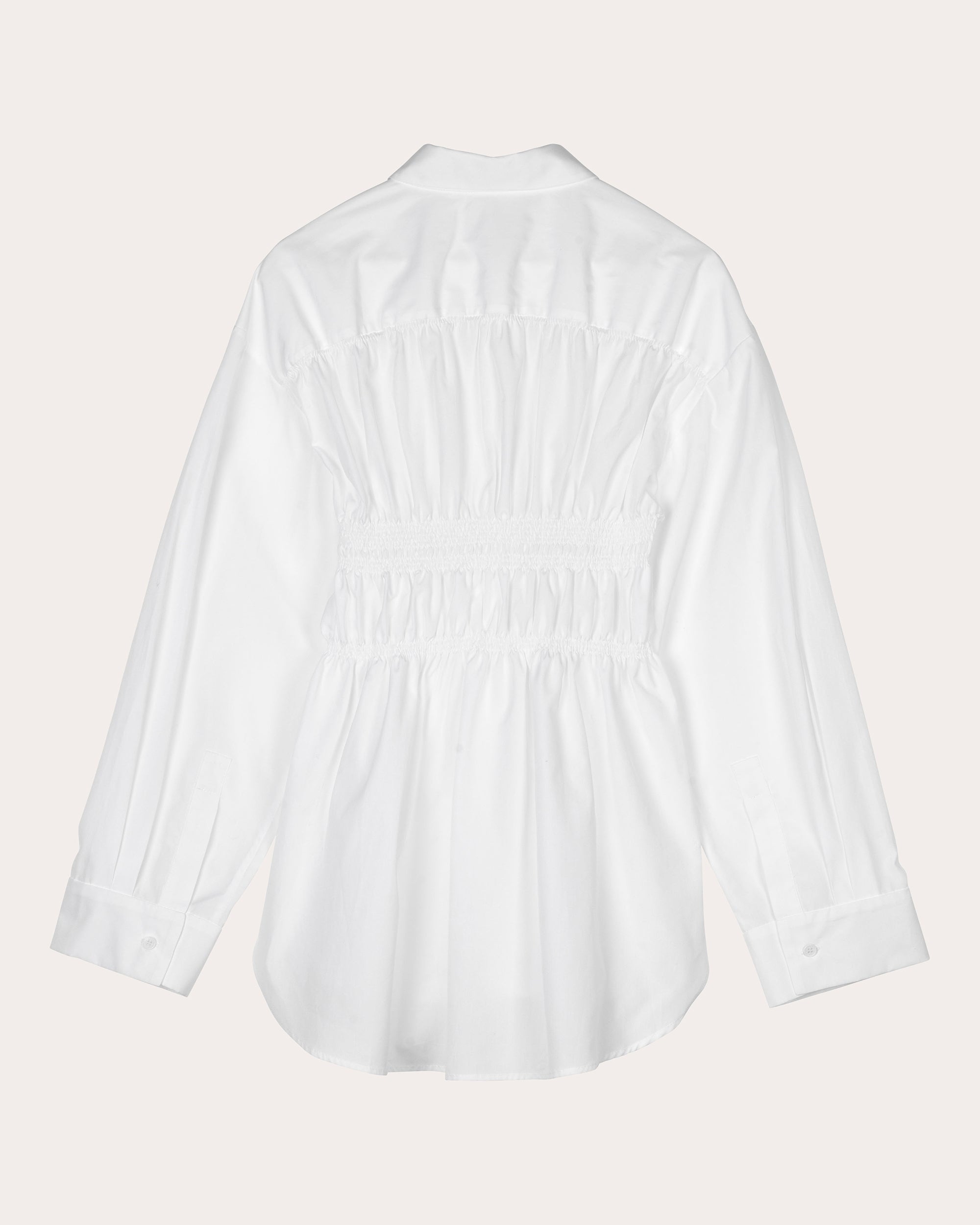 Braxton Ruched Cotton Button-Up