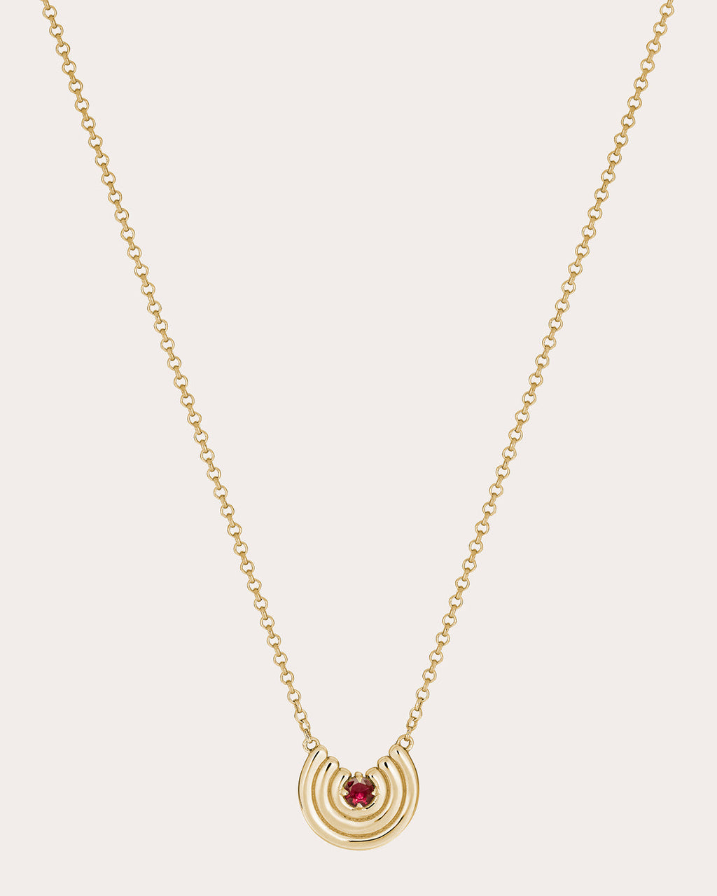 Ruby & 14k Gold Petite Revival Pendant Necklace