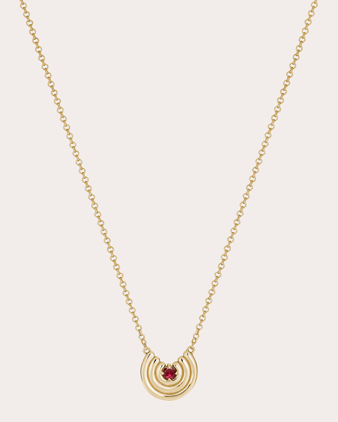 Ruby & 14k Gold Petite Revival Pendant Necklace
