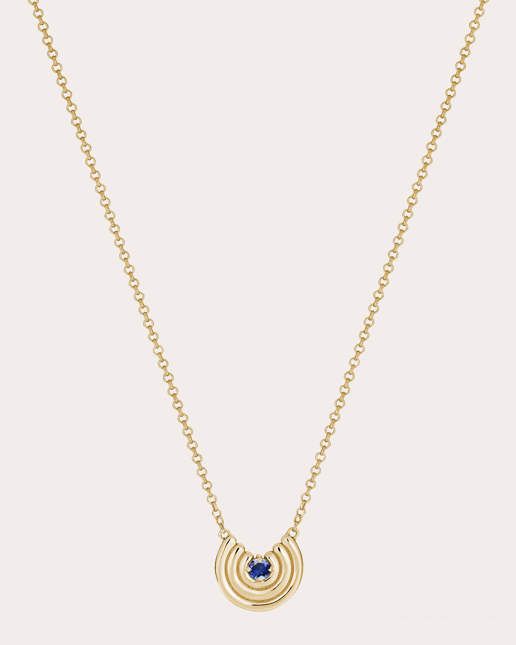 Sapphire & 14k Gold Petite Revival Pendant Necklace