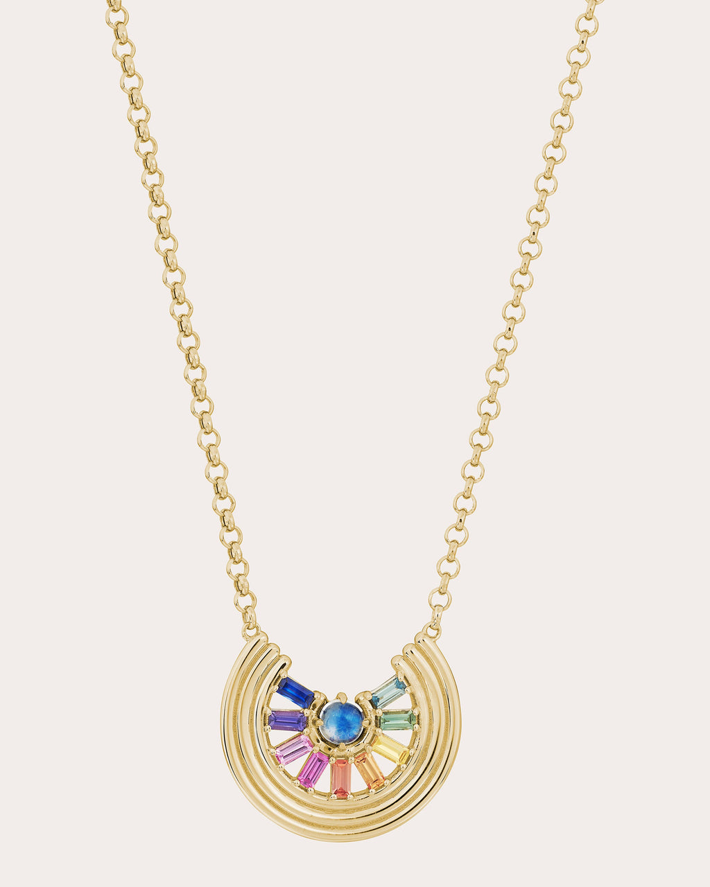 Sapphire & Moonstone Revival Pendant Necklace