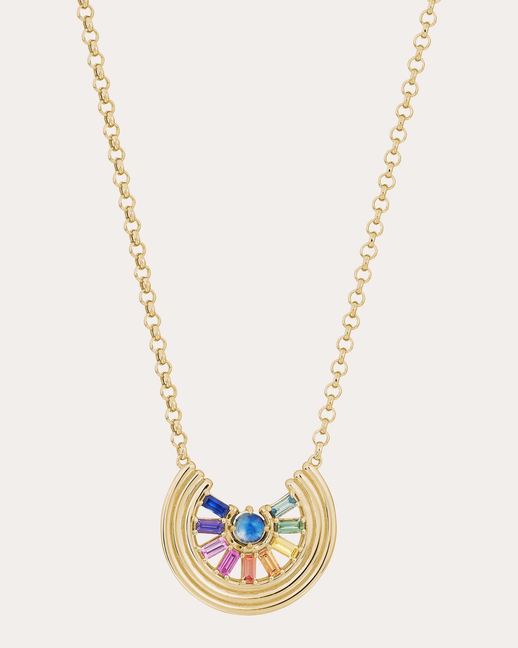 Sapphire & Moonstone Revival Pendant Necklace