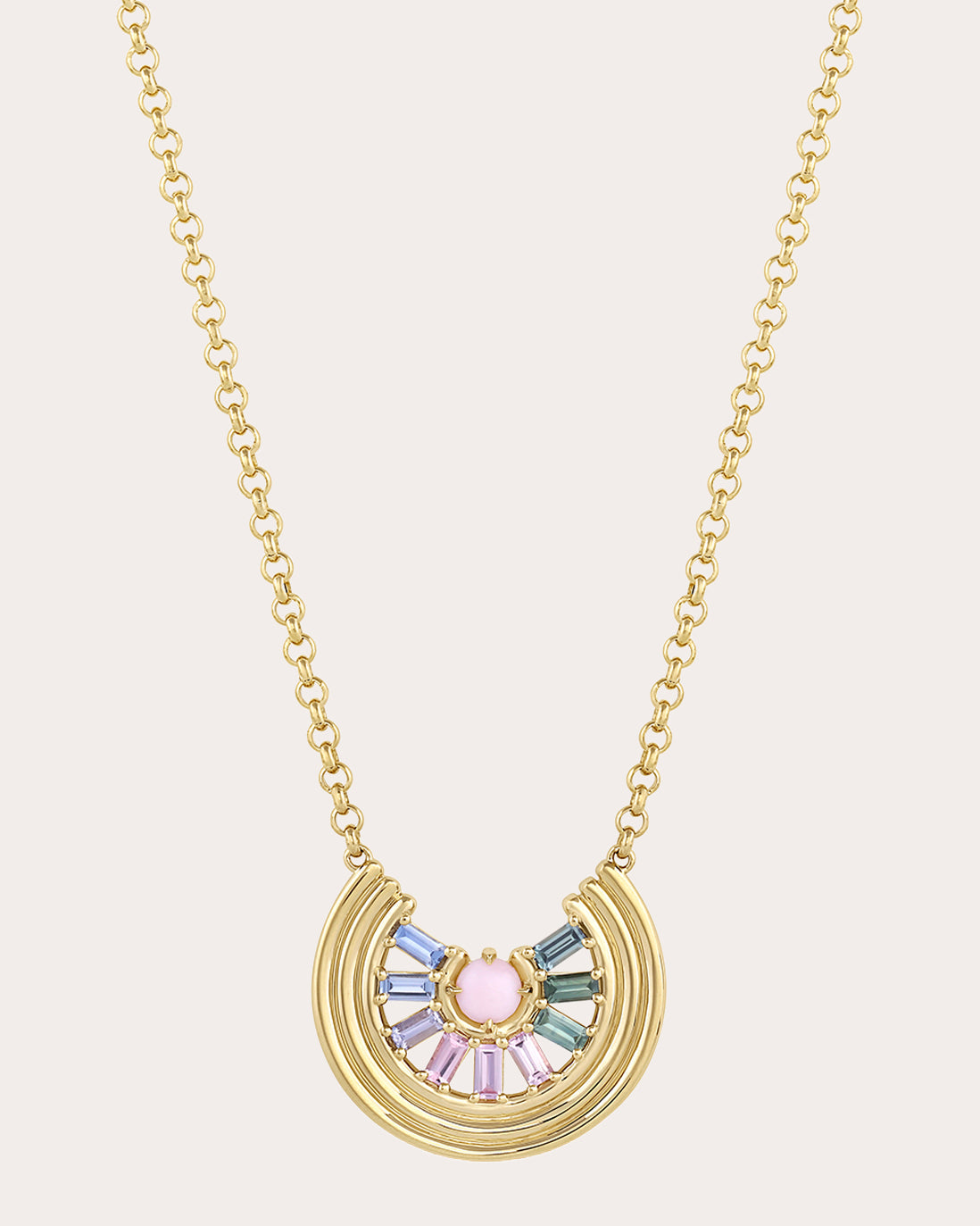 Sapphire & Pink Opal Dream Revival Pendant Necklace
