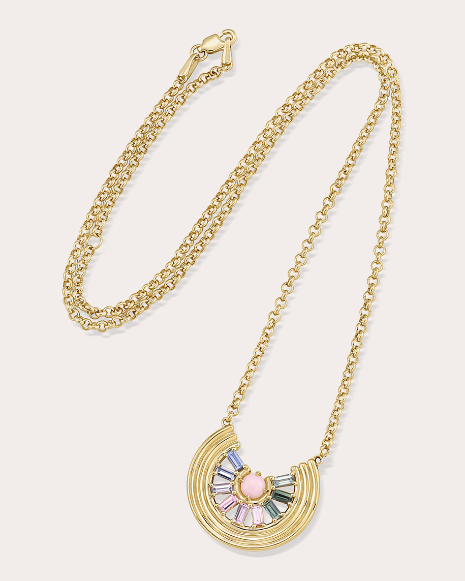 Sapphire & Pink Opal Dream Revival Pendant Necklace