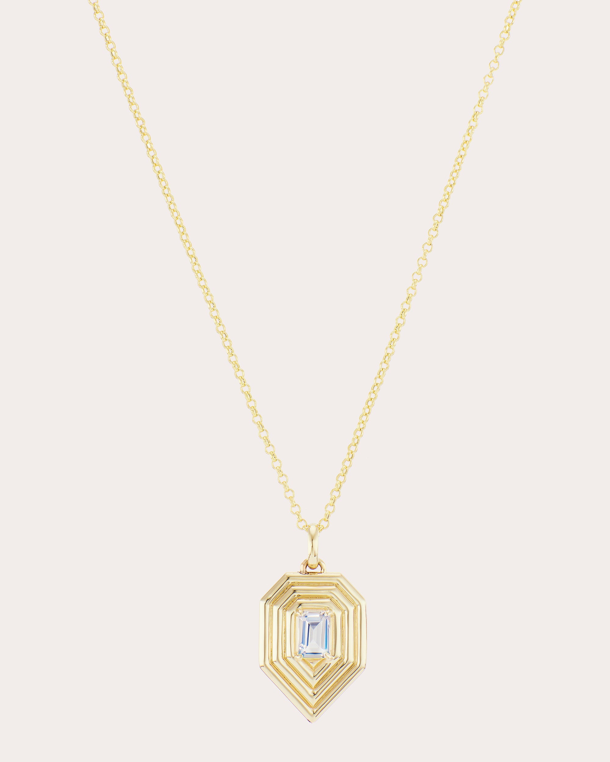 Moonstone & 14k Gold Revival Pendant Necklace