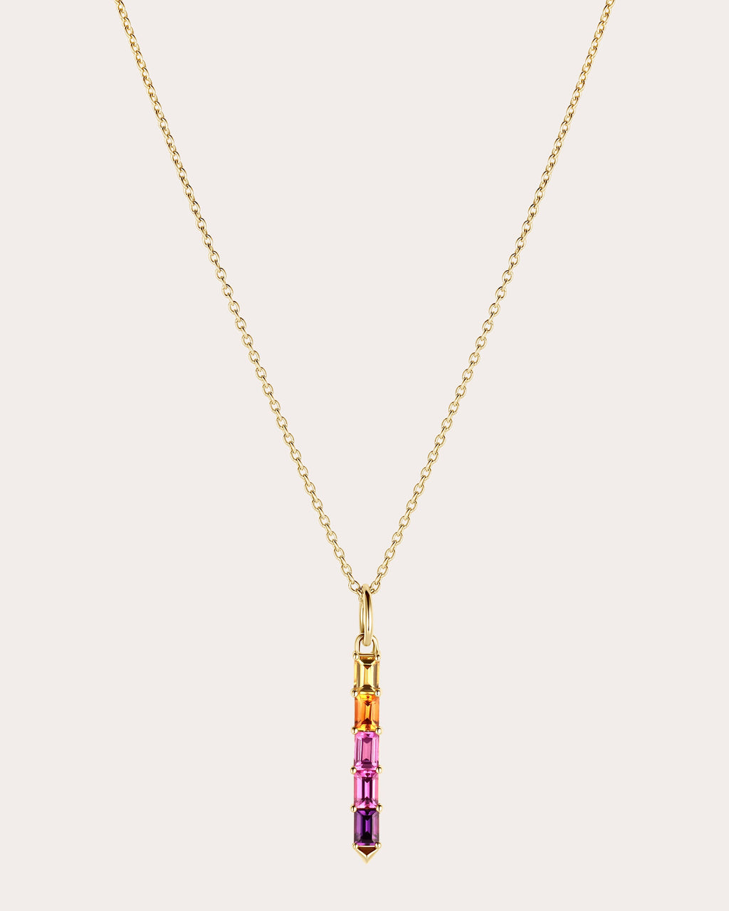 Sapphire Sundown Revival Stiletto Pendant Necklace
