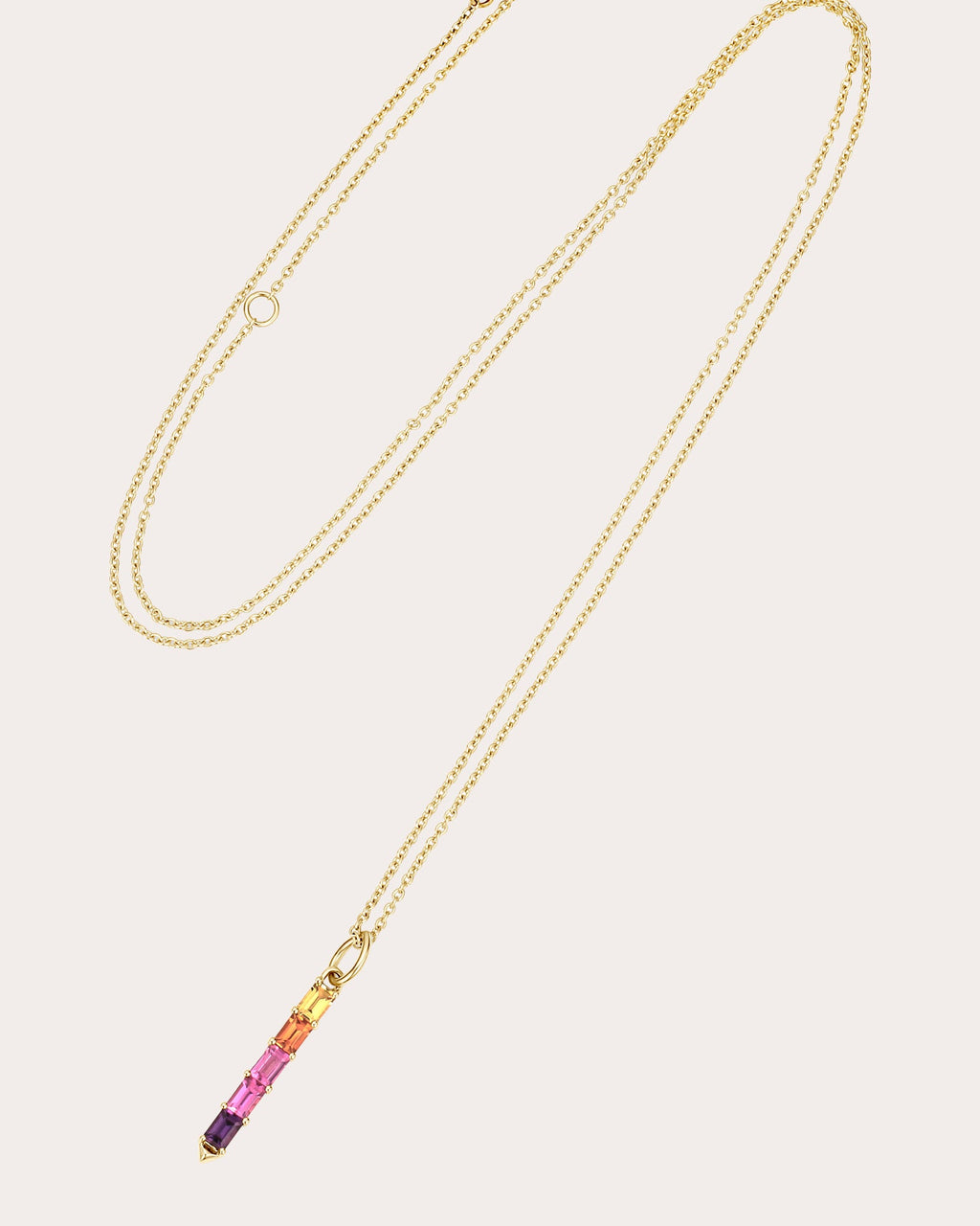 Sapphire Sundown Revival Stiletto Pendant Necklace
