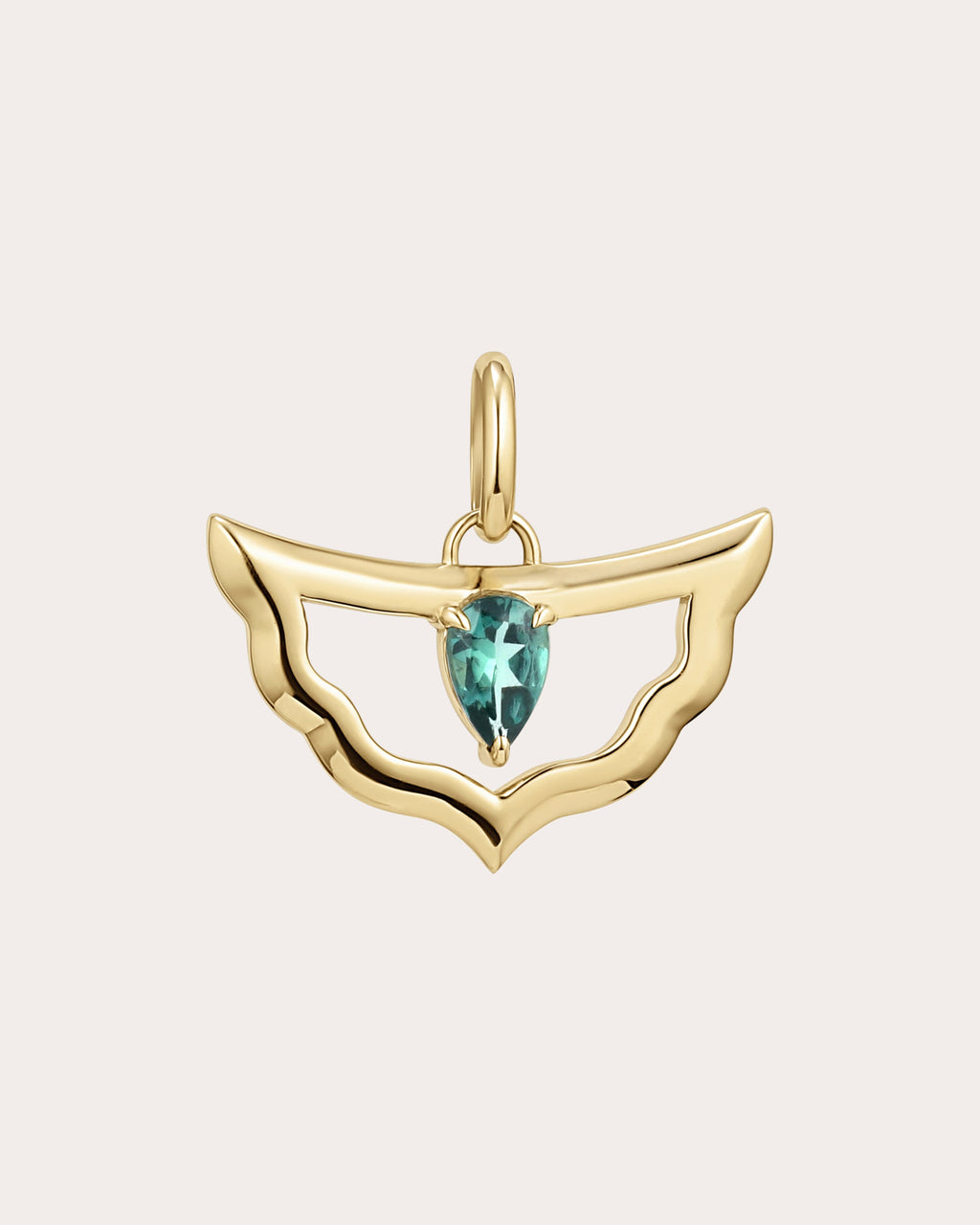 Apatite & 14k Gold Palace Shield Pendant