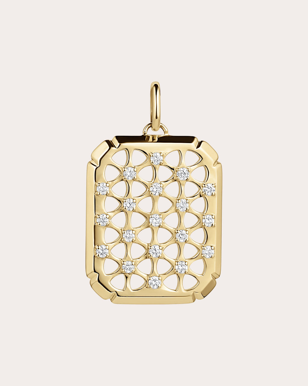 Diamond & 14k Gold Gate Pendant