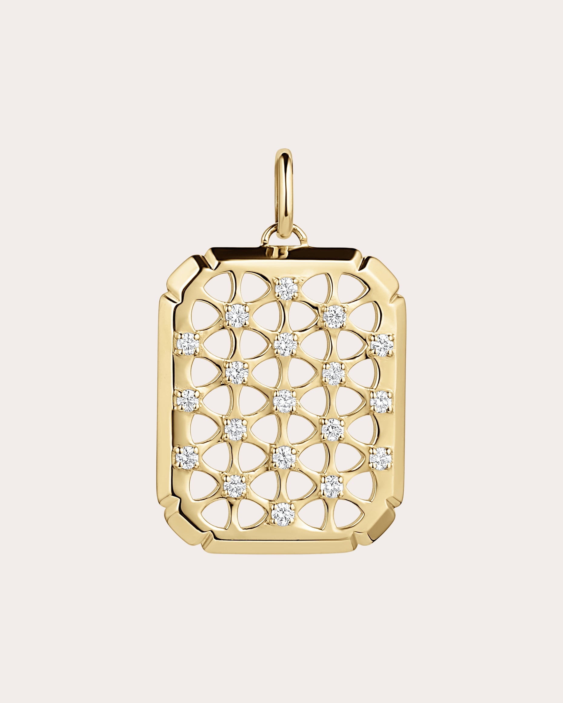 Diamond & 14k Gold Gate Pendant