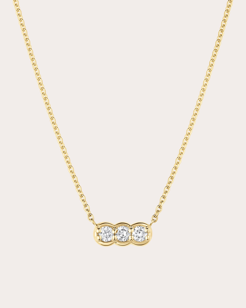 Diamond & 14k Gold Palace Trio Pendant Necklace