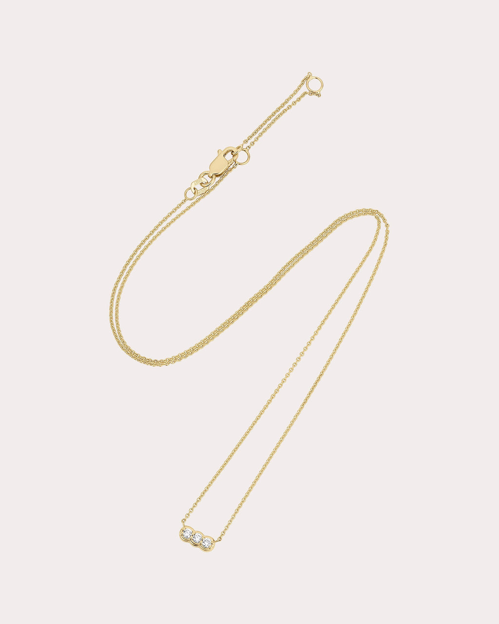Diamond & 14k Gold Palace Trio Pendant Necklace