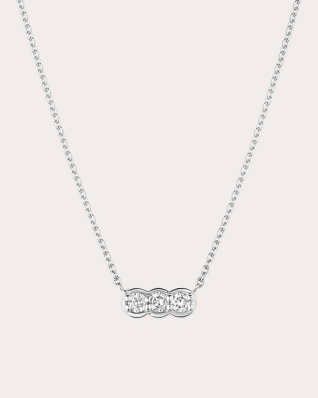 White Sapphire Palace Trio Pendant Necklace