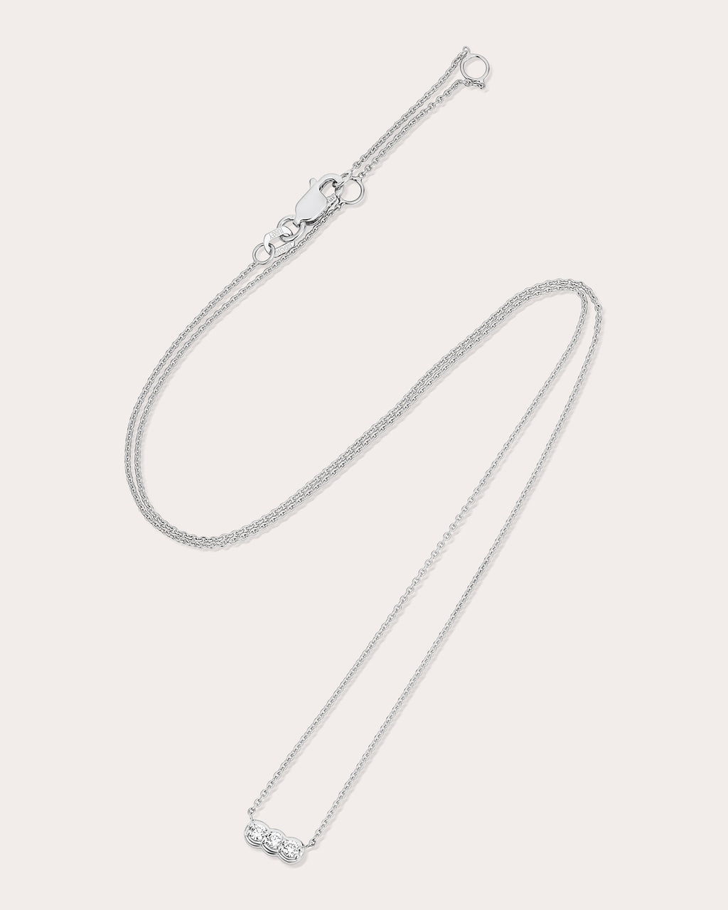 White Sapphire Palace Trio Pendant Necklace