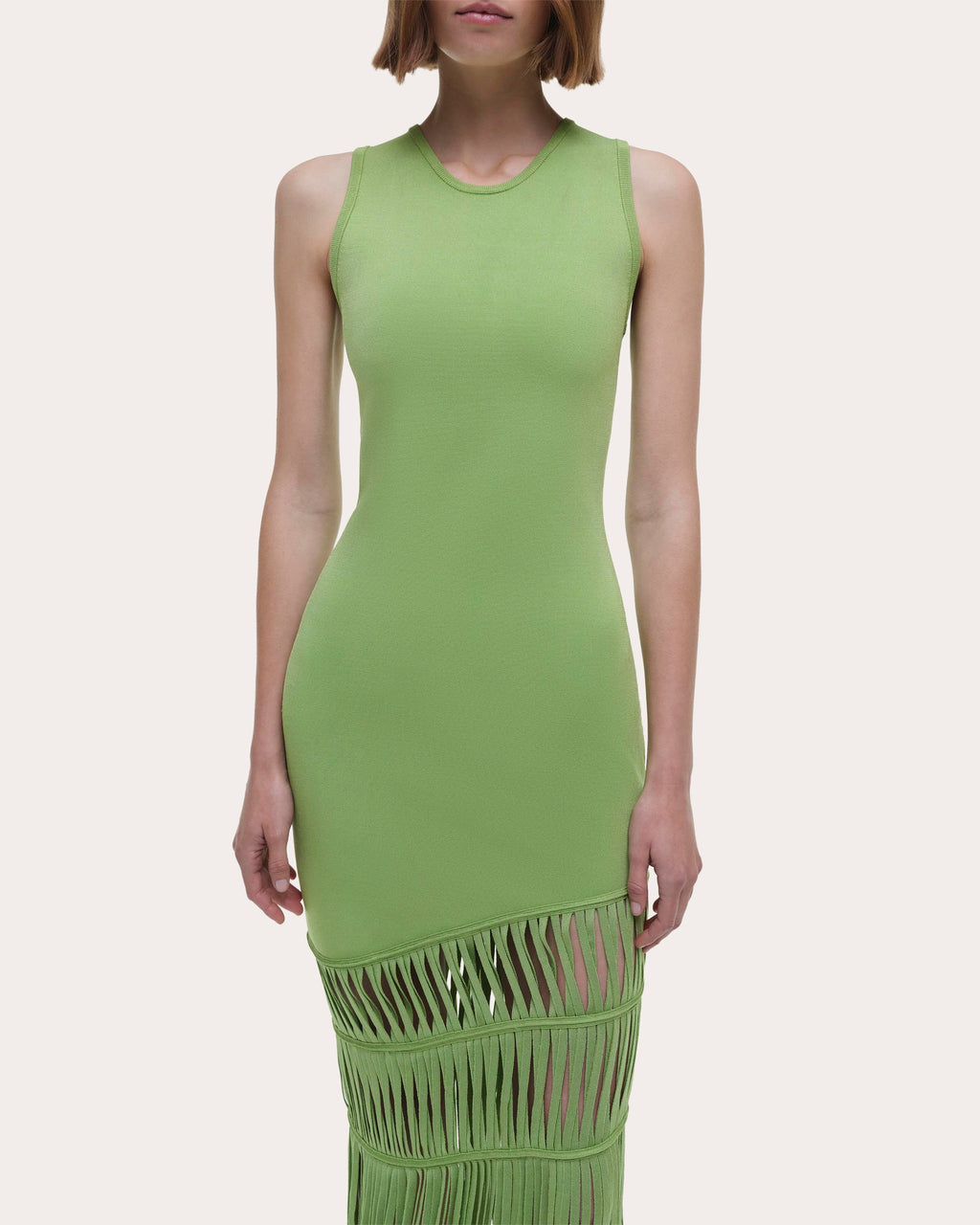 Brookes Fringe-Trim Sleeveless Dress