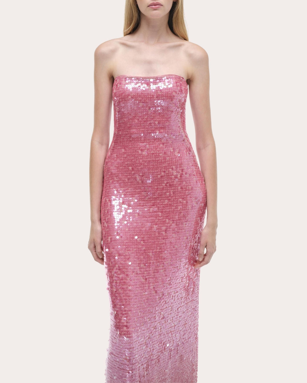 Leilani Sequin Strapless Column Gown