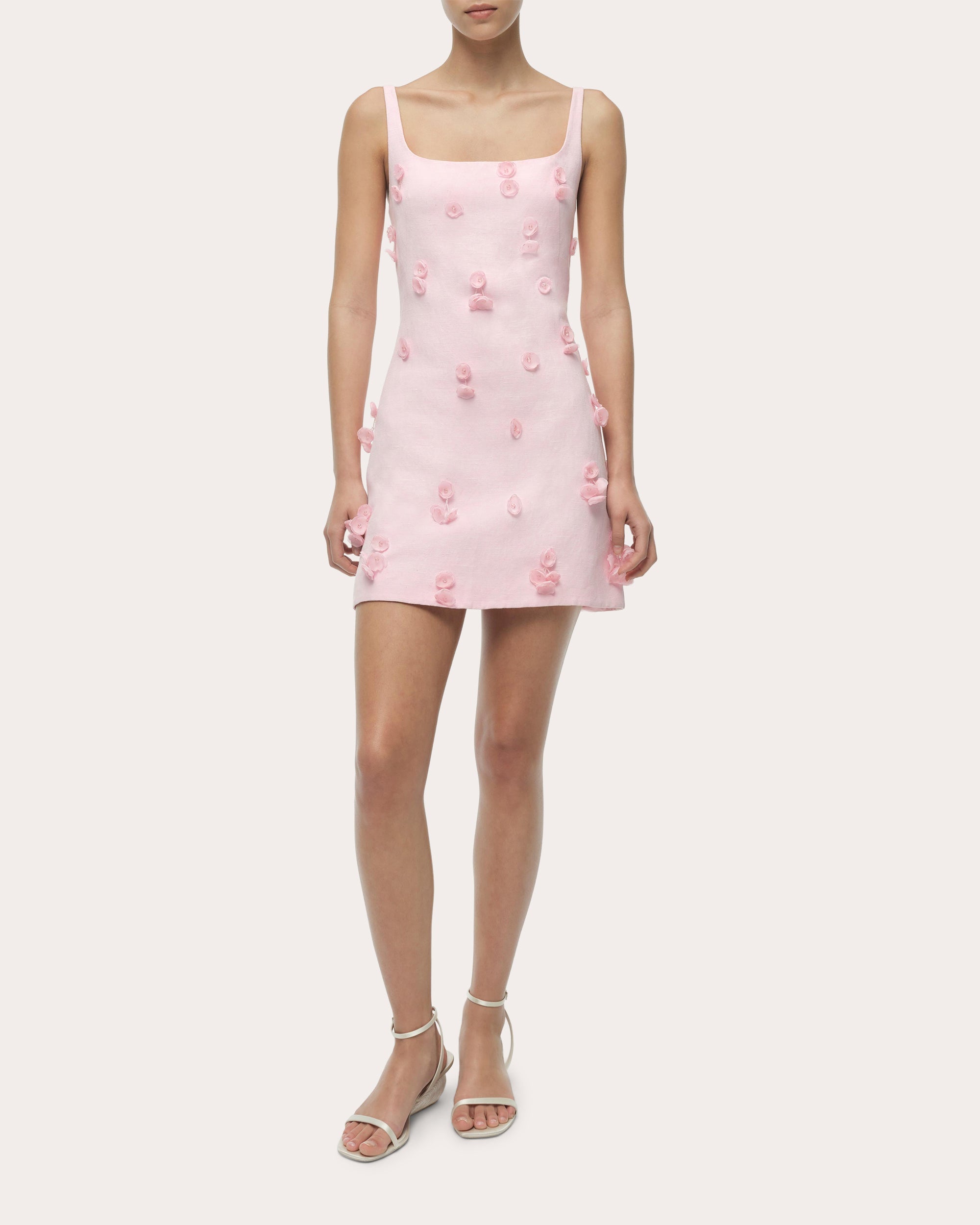 Cailinn Floral Appliqué Structured Mini Dress