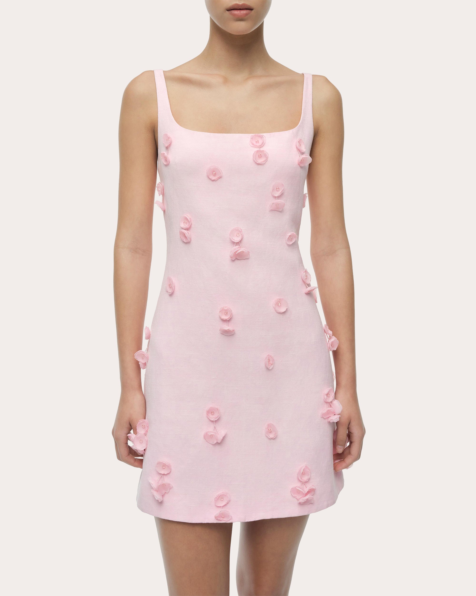 Cailinn Floral Appliqué Structured Mini Dress