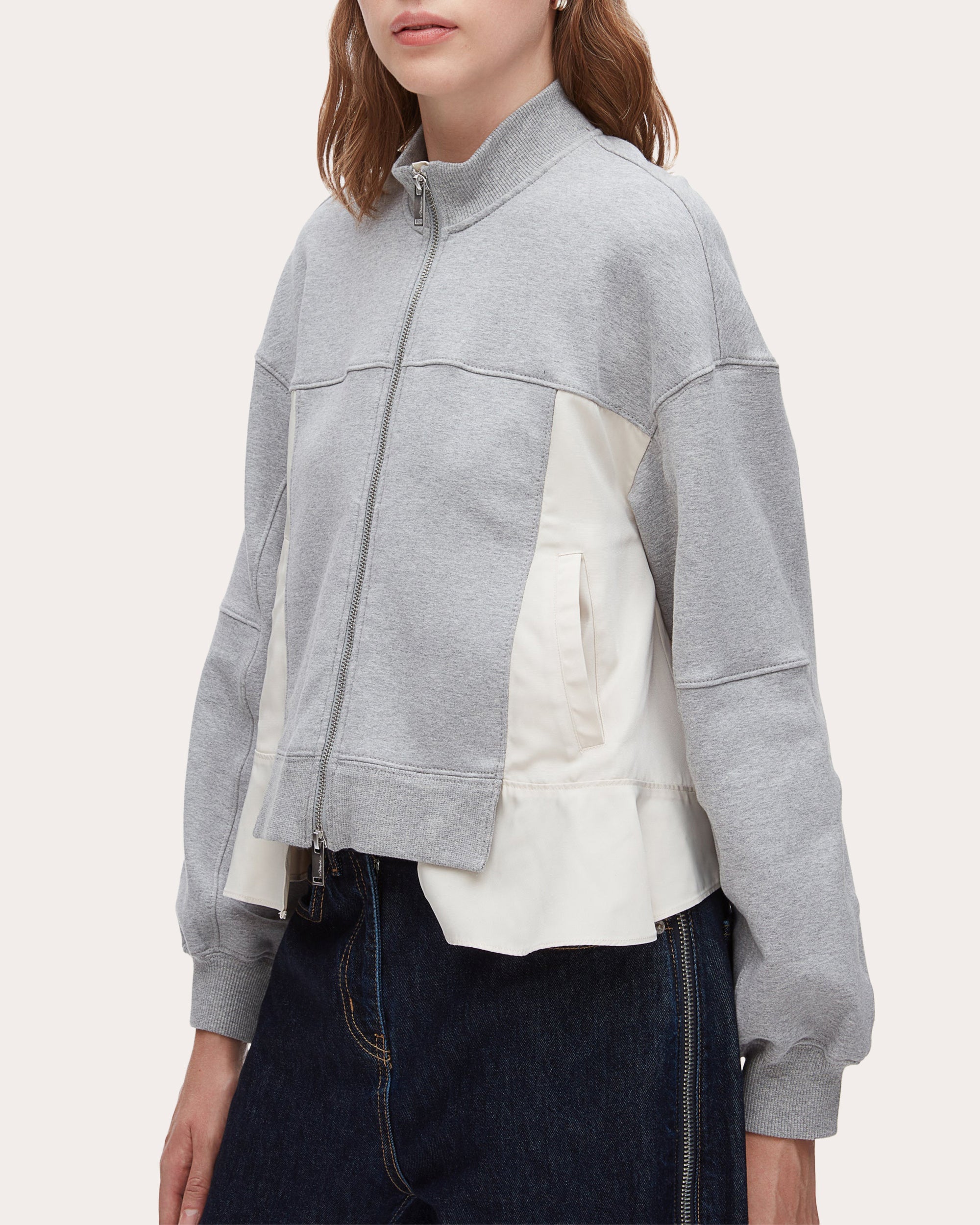 French Terry Ripstop Combo Zip Track Jacket