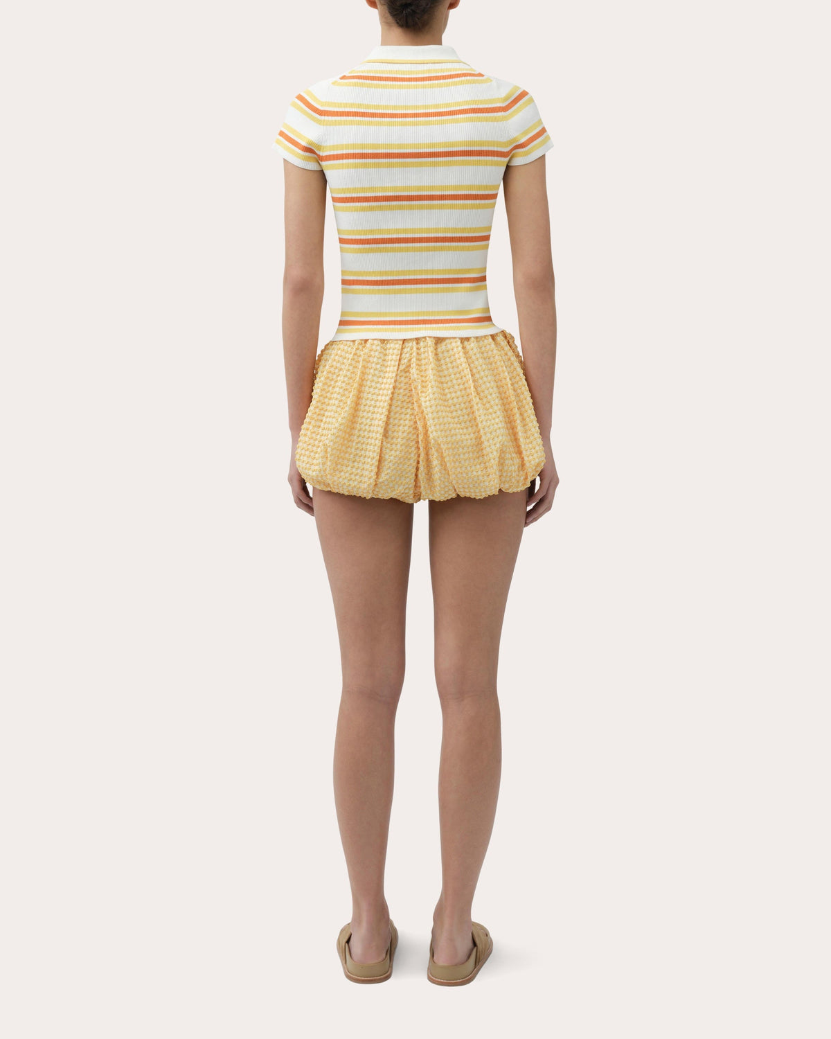 Luka Stripe Rib Knit Fitted Polo