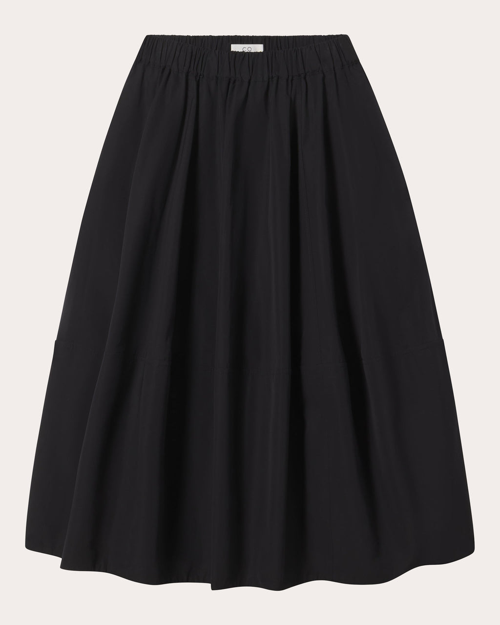 Cotton Poplin Full Midi Skirt
