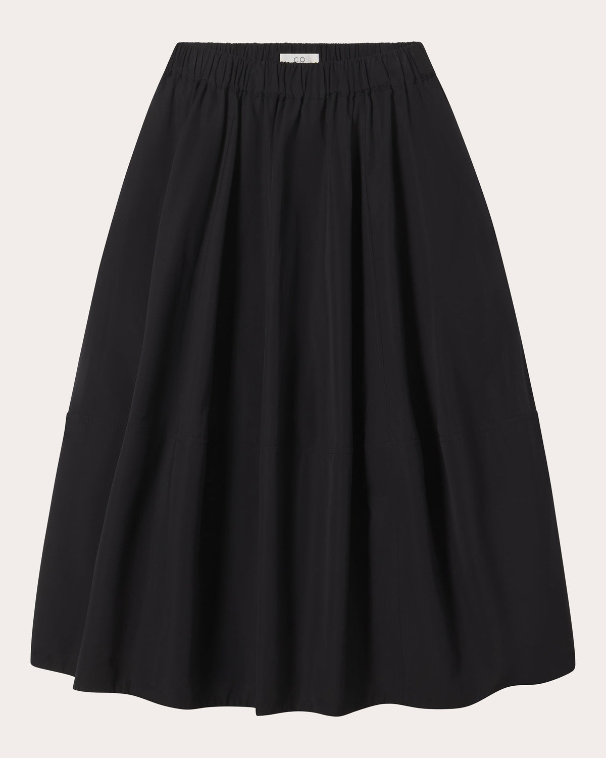 Cotton Poplin Full Midi Skirt