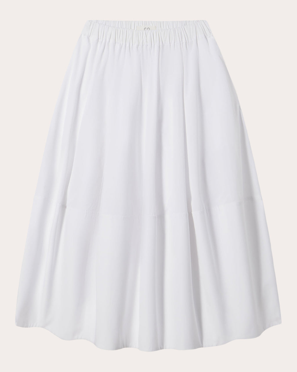 Cotton Poplin Full Midi Skirt