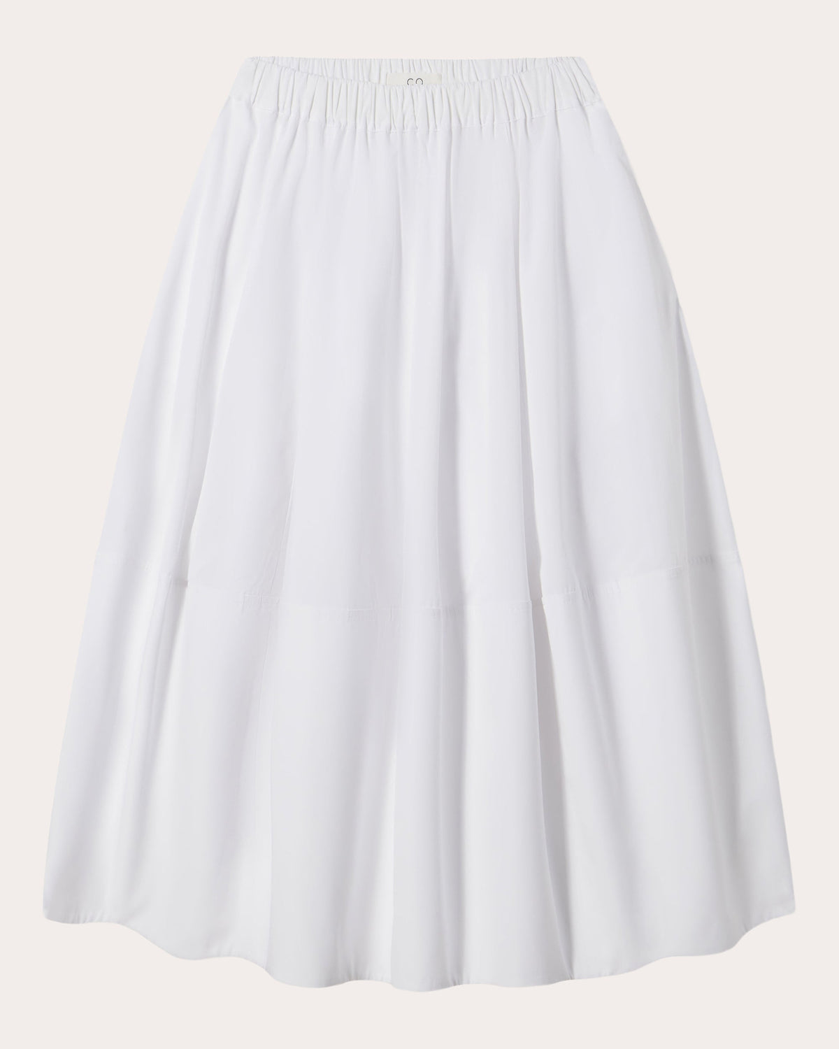 Cotton Poplin Full Midi Skirt
