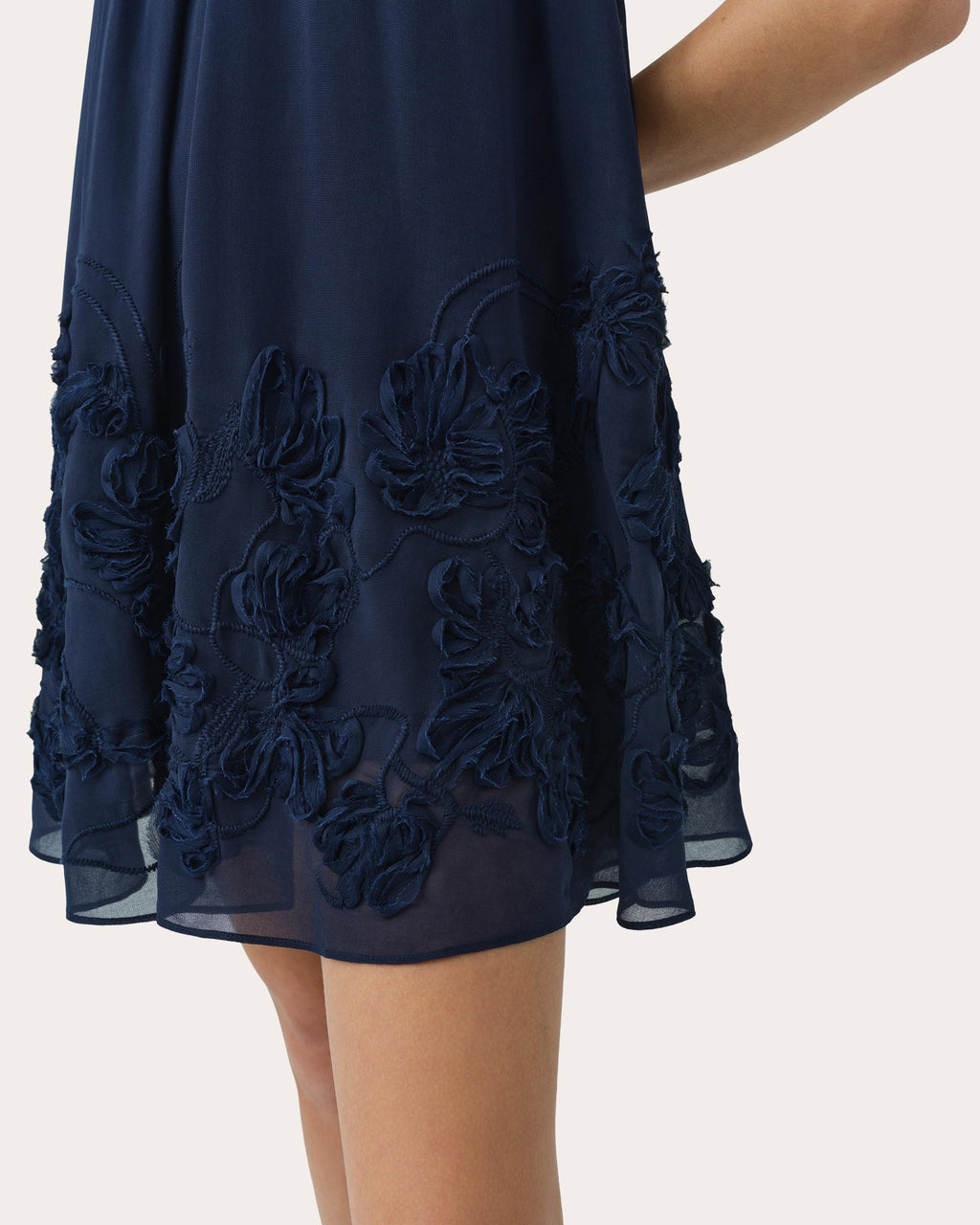 Aviel Embroidered Chiffon Mini Dress