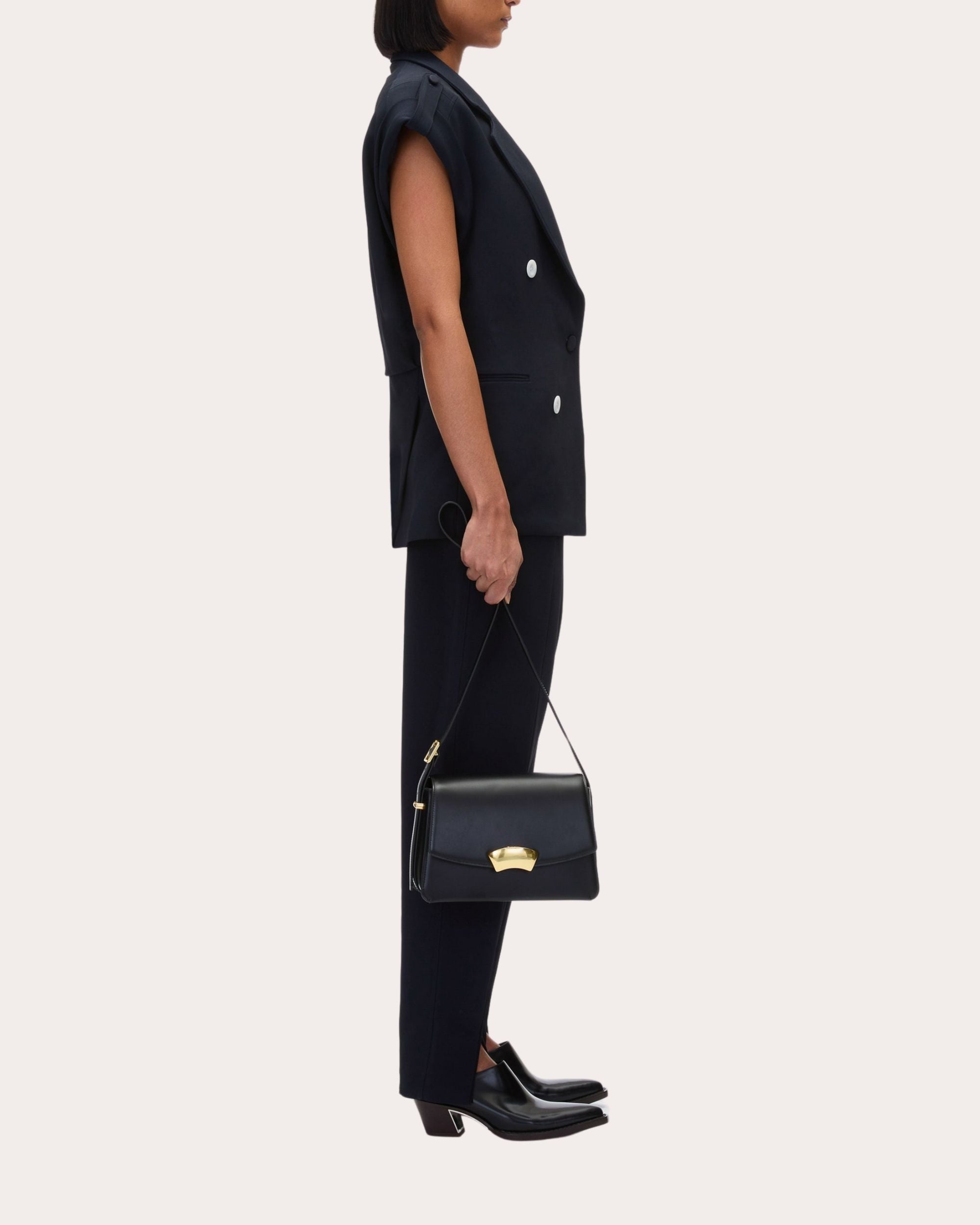 Medium ID Leather Shoulder Bag