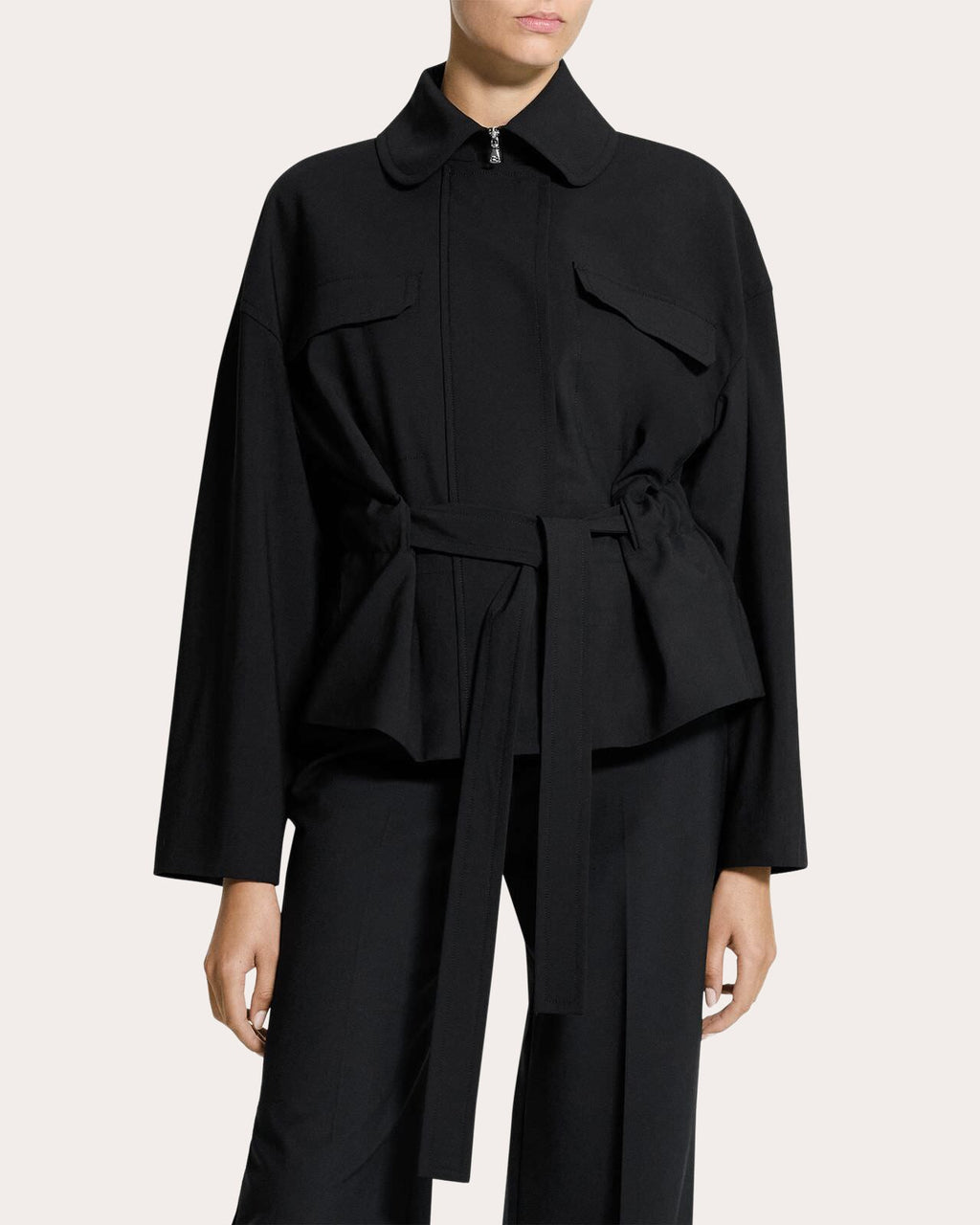 Wool Cinched Flight Jacket