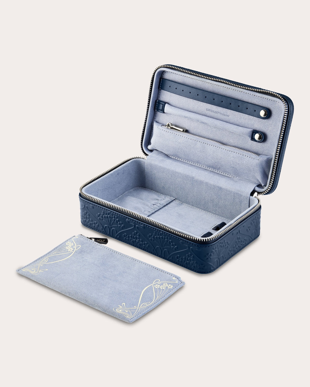 Liberty Medium Zip Embossed Jewelry Case