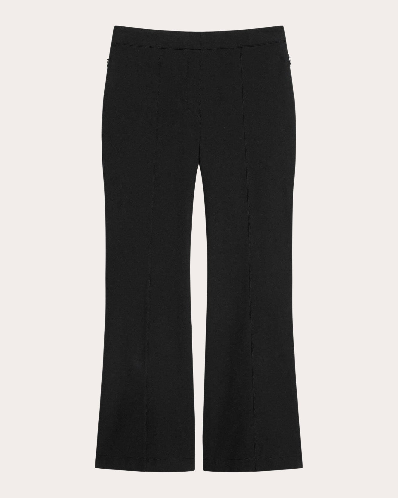 Stretch Cotton Seamed Crop Kick Pants